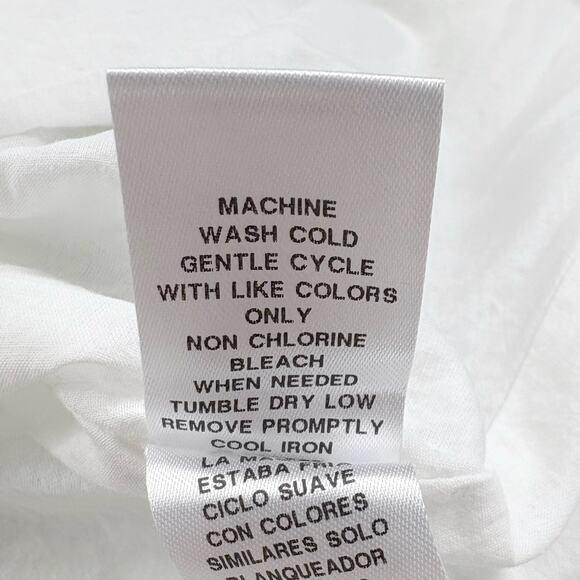 Rachel Parcell Stencil Eyelet Puff Sleeve Floral Midi Dress Size Medium Cottage - Picture 9 of 13